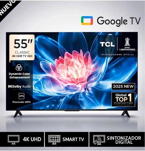 Televisor TCL 55” 55V6C UHD 4K Smart TV 2025