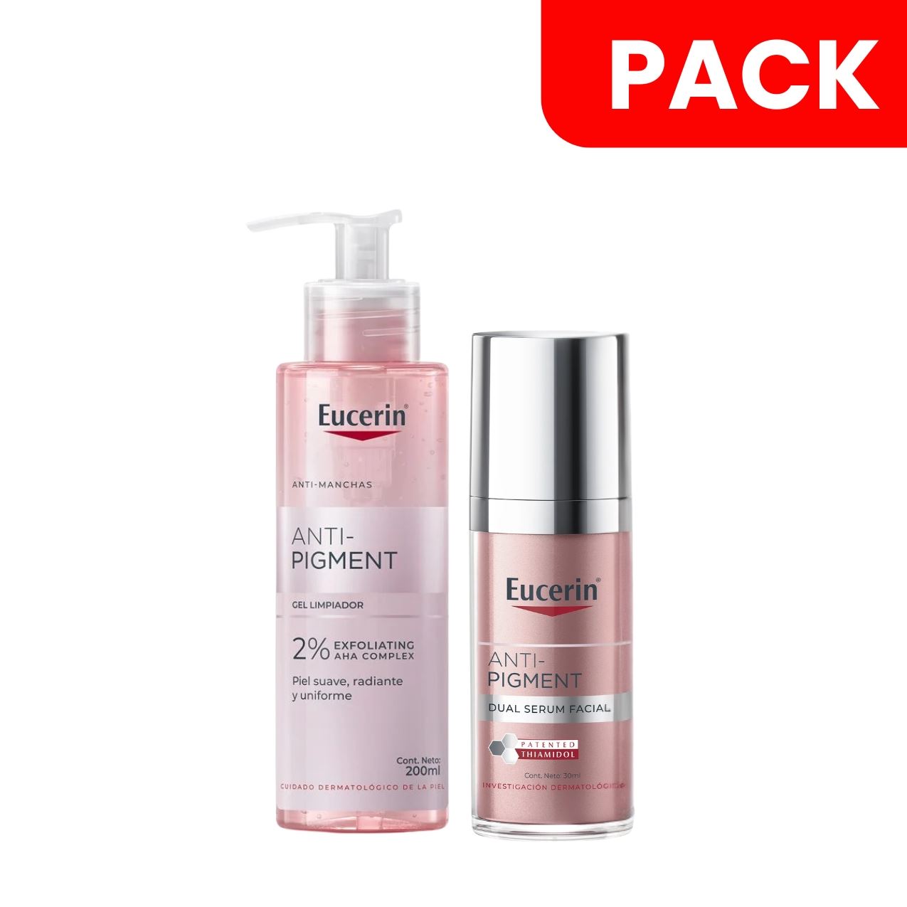 Gel Limpiador Facial Eucerin Antipigment & Antipigment Serum Dual - Pack 2UN