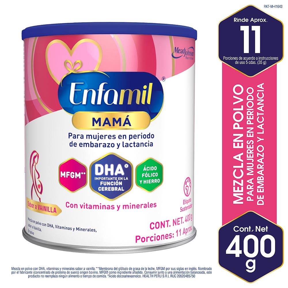 Enfamil Mamá en Periodo de Embarazo y Lactancia Sabor Vainilla - Lata 400 G