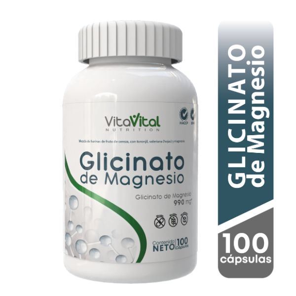 Vita Vital Glicinato De Magnesio Cápsulas – Frasco 100 Un