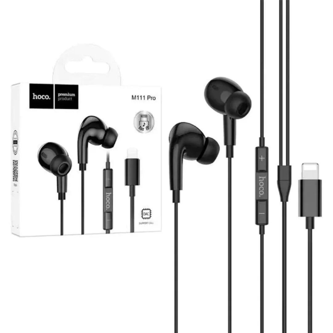 AURICULARES PARA IPHONE CON MICRÓFONO M111 PRO HOCO - NEGRO