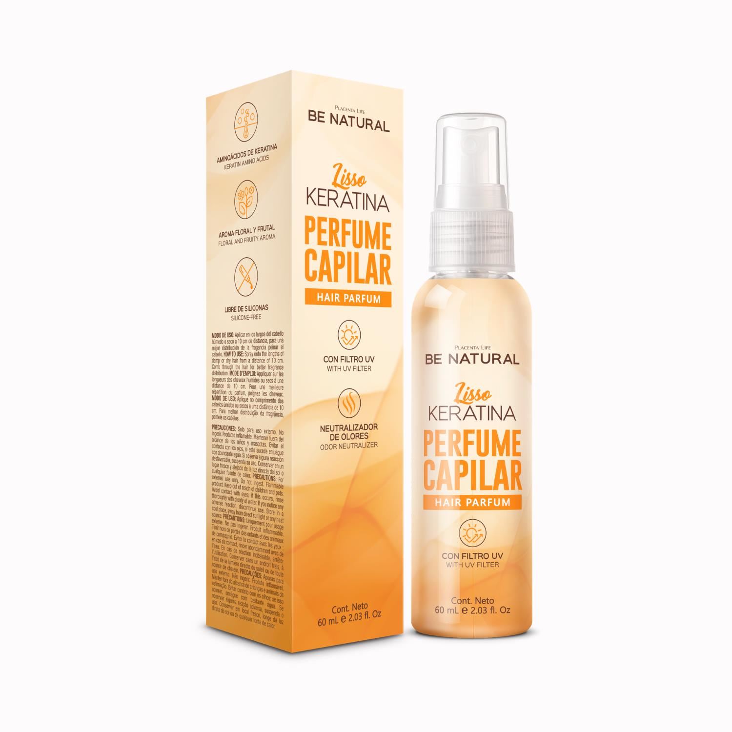 PERFUME CAPILAR LISSO KERATINA 60ML BE NATURAL