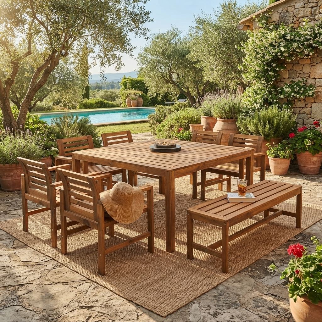 Comedor de Exterior de Madera Aguazul 8 Personas Movenda