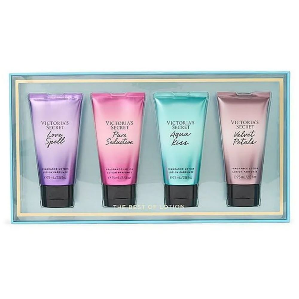 SET DE REGALO VICTORIA SECRET 4 PIEZAS MINI LOCION DE FRAGANCIA