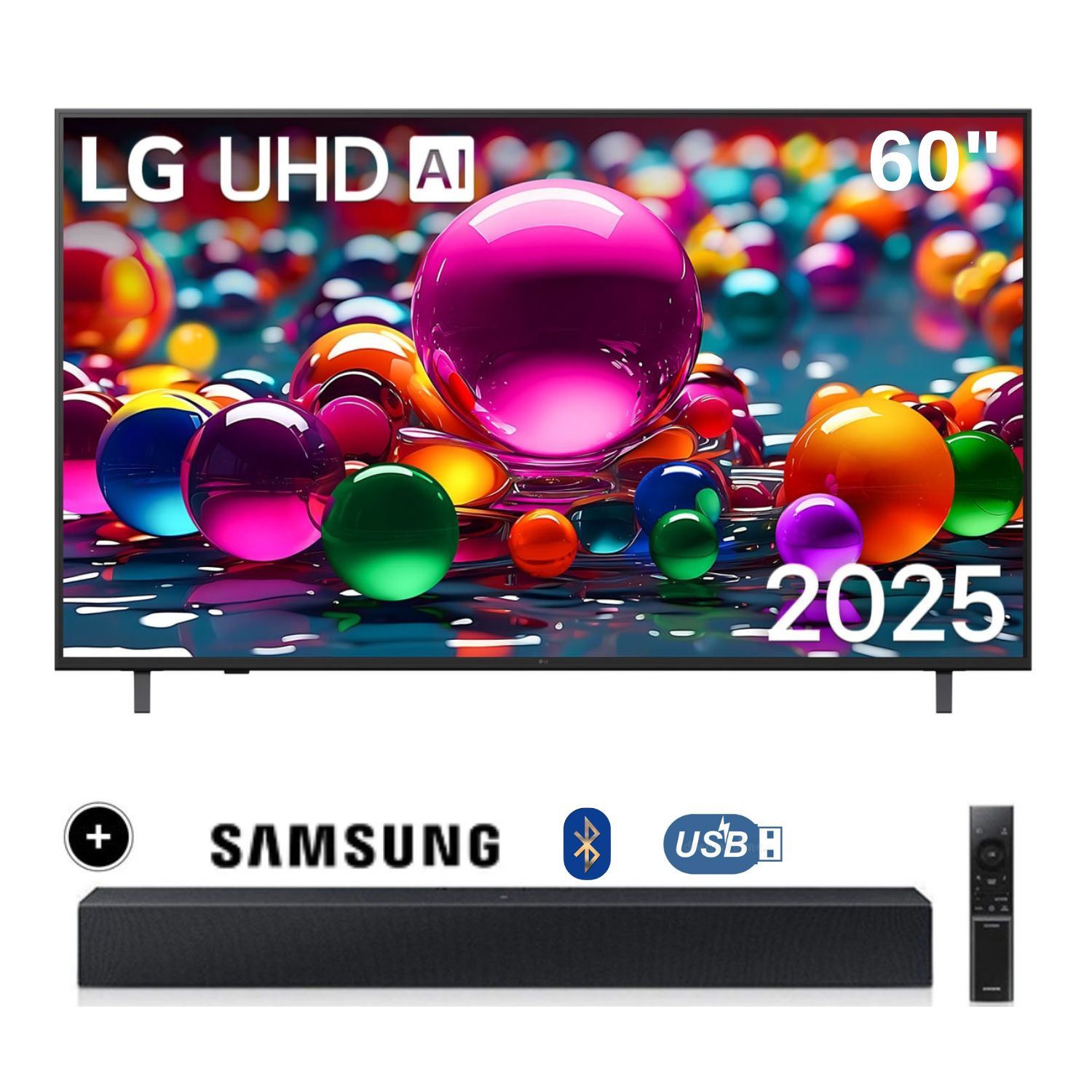 Televisor LG 60" Smart UHD 4K Thinq Ai 60UA8050PSA + Soundbar HW-B400F
