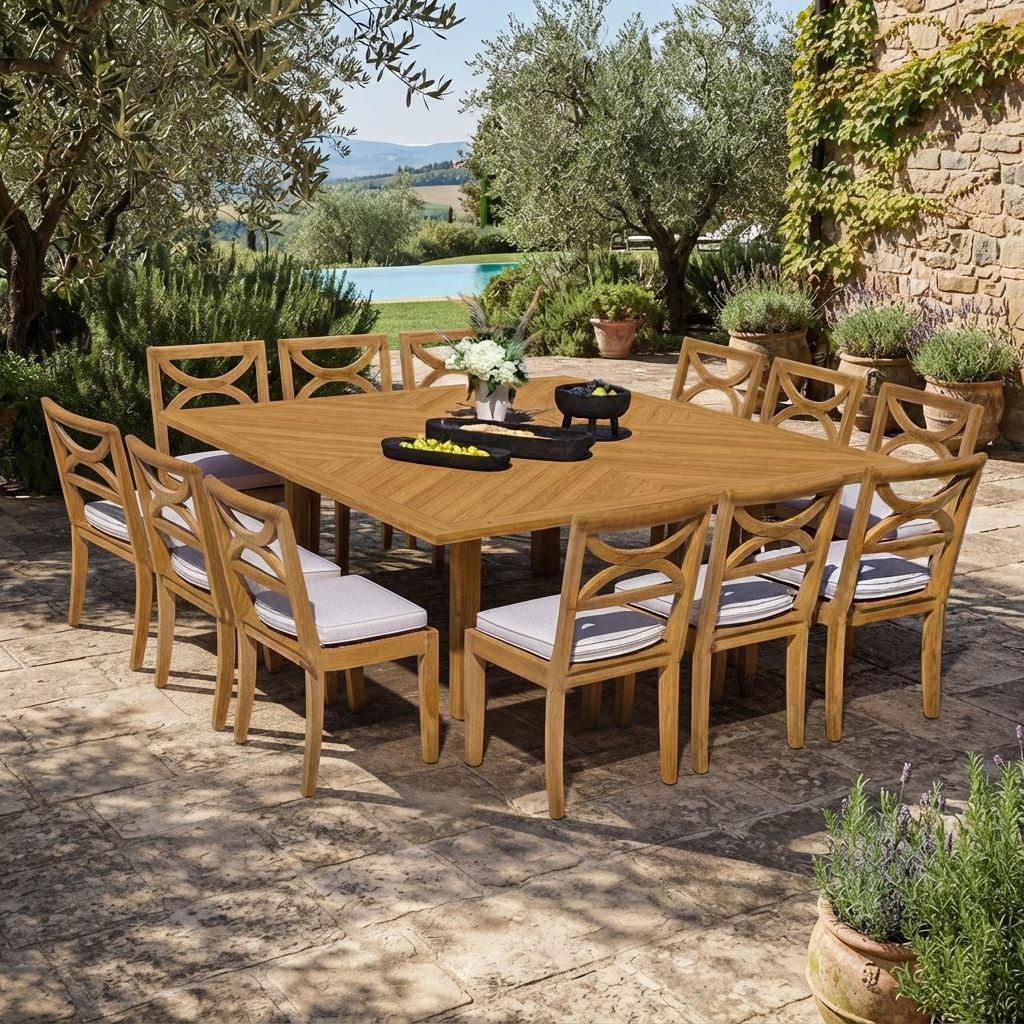 Comedor de Exterior de Madera Chia 12 Personas Movenda