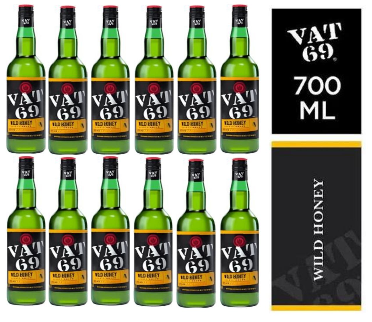 WHISKY VAT 69 HONEY 700ML - 12 UND