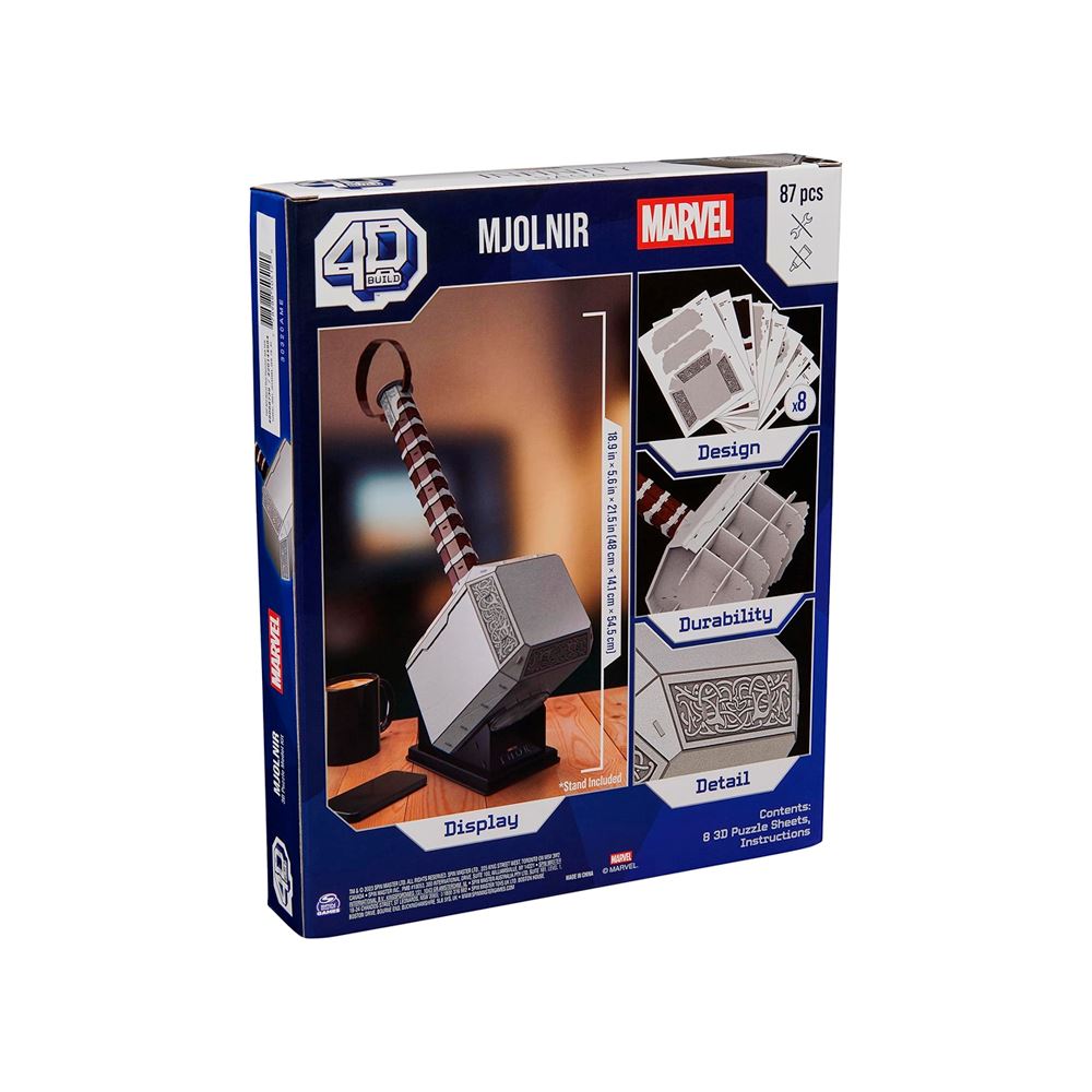4D Build Marvel Mjolnir Thor Hammer 3D Puzzle