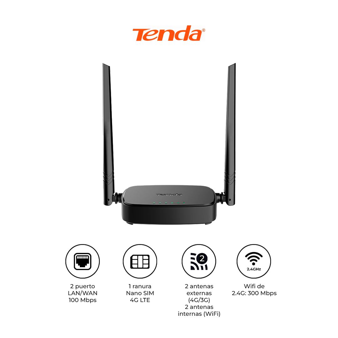 Router 4G LTE Tenda 4G03 Pro WiFi 300Mbps SIM