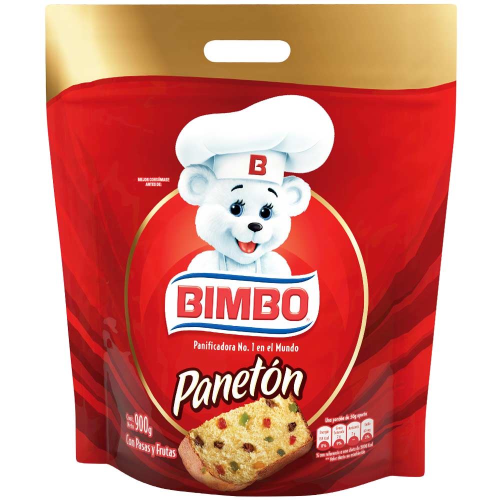 PANETON BIMBO EN BOLSA X 900GR