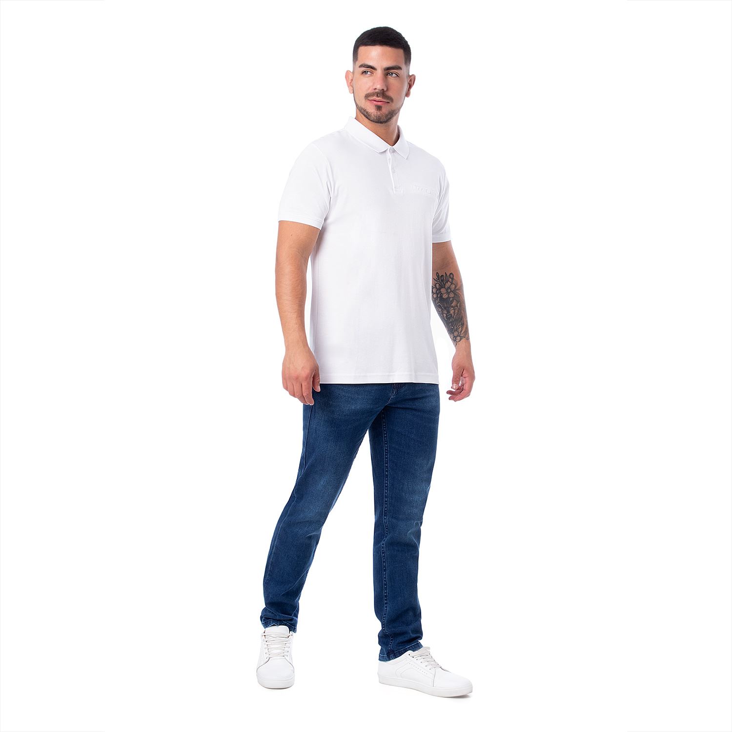 POLO BOX GAMUZA PIONIER PARA HOMBRE - BLANCO
