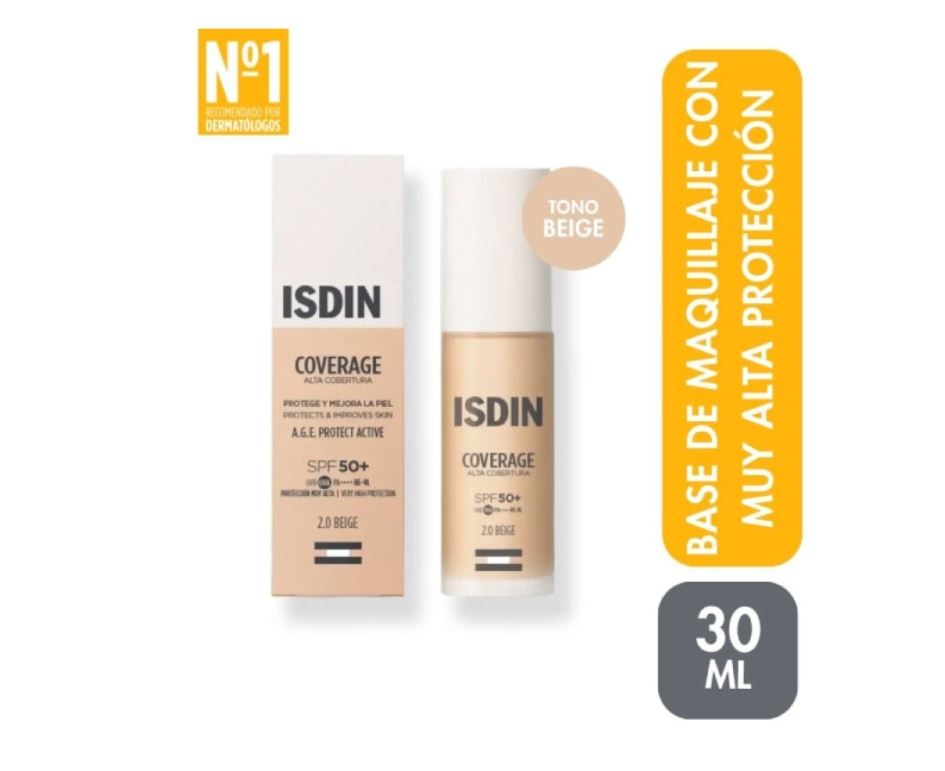 Isdin Coverage SPF50 Beige - Frasco 30G