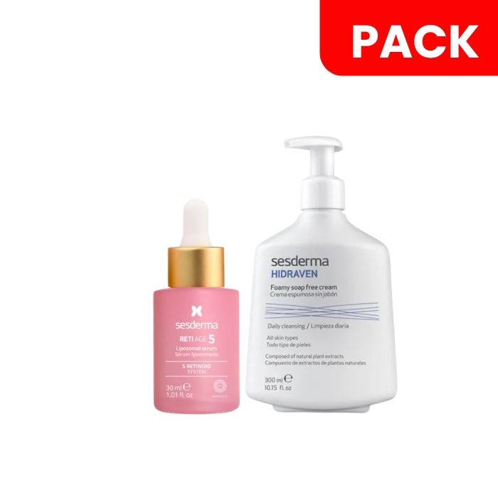 Sesderma Reti Age5 Serum & Hidraven Crema Espumosa Sin Jabón Frasco 300 ML - Pack 2UN