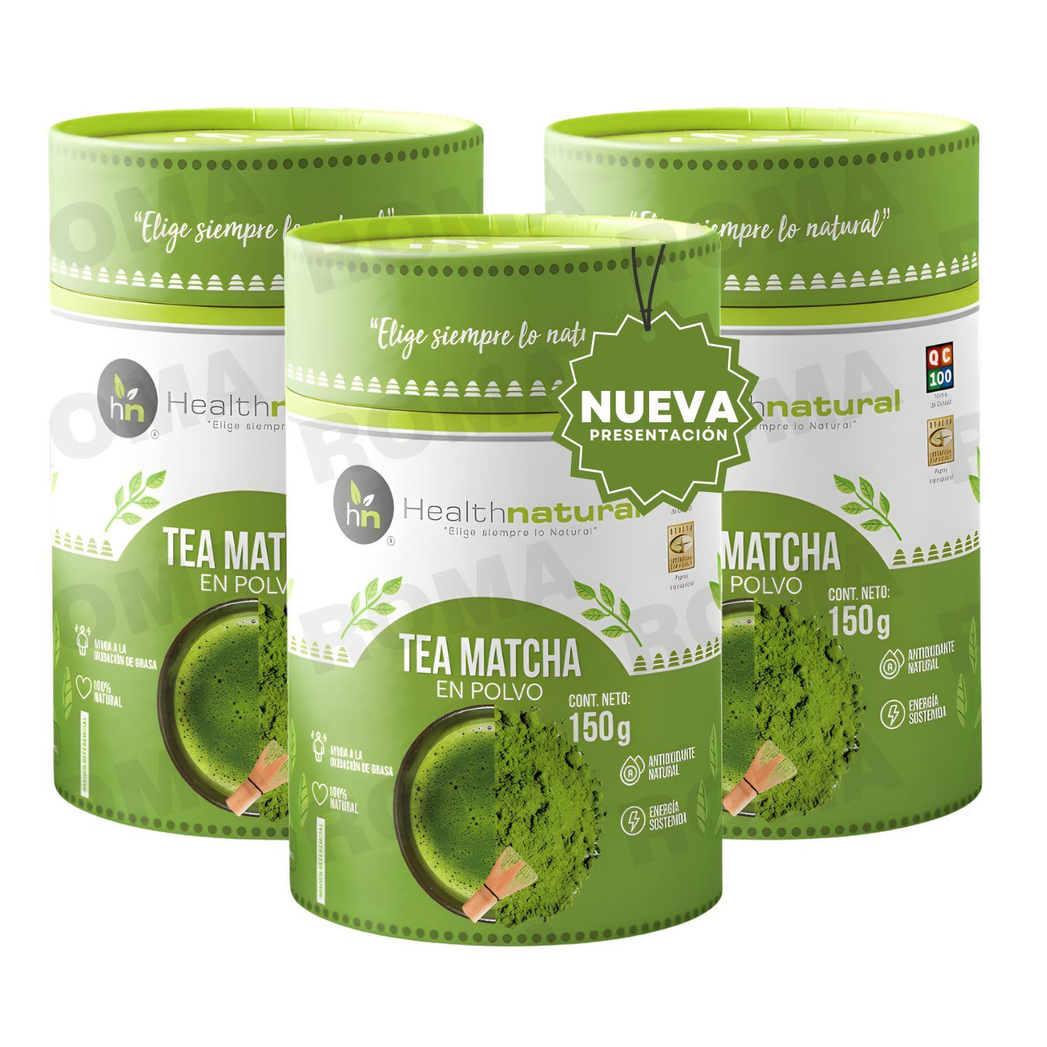 PACK 3 TÉ MATCHA ORGÁNICO 150G HEALTHNATURAL