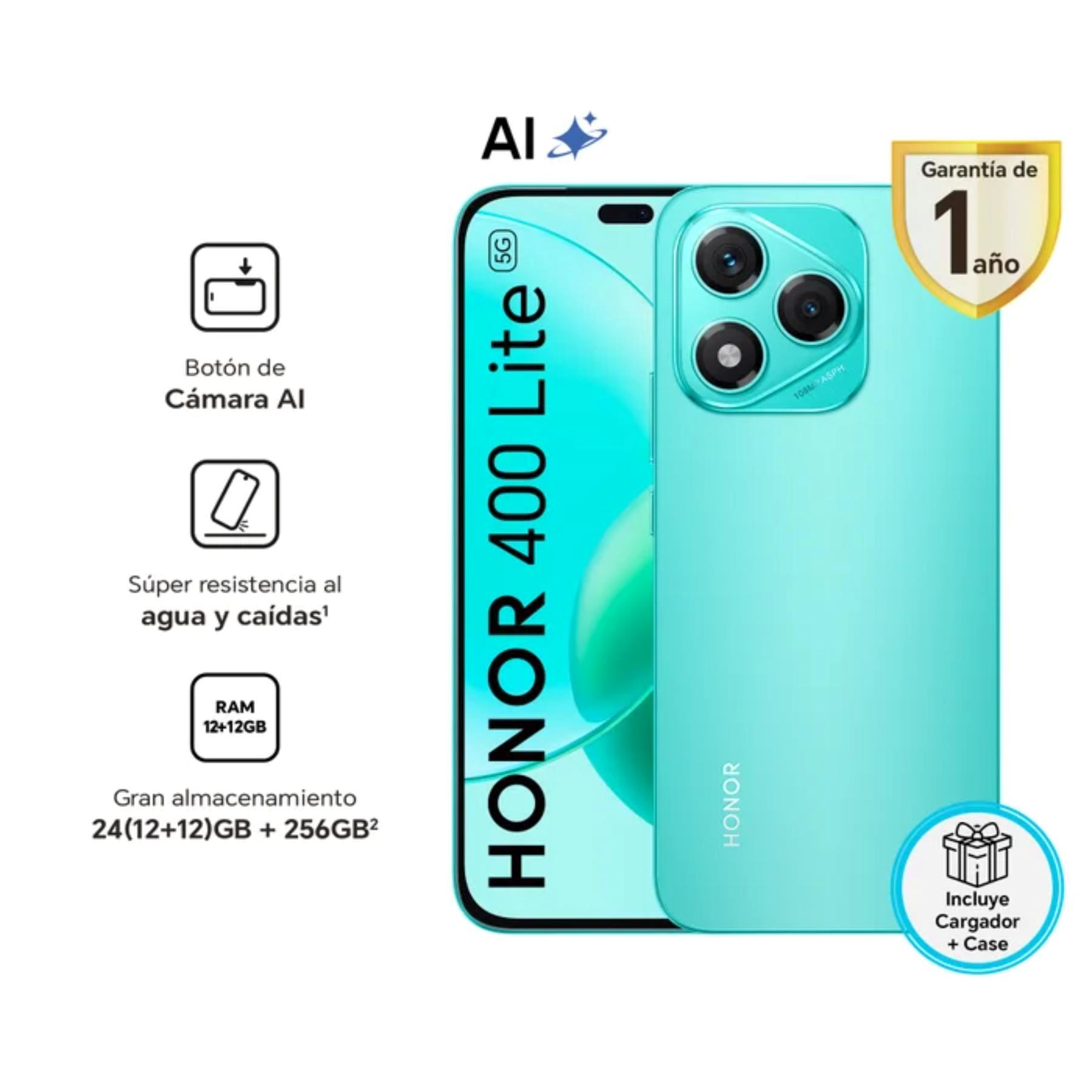 Celular Honor 400 Lite 12GB 256GB Amber-N33D Green