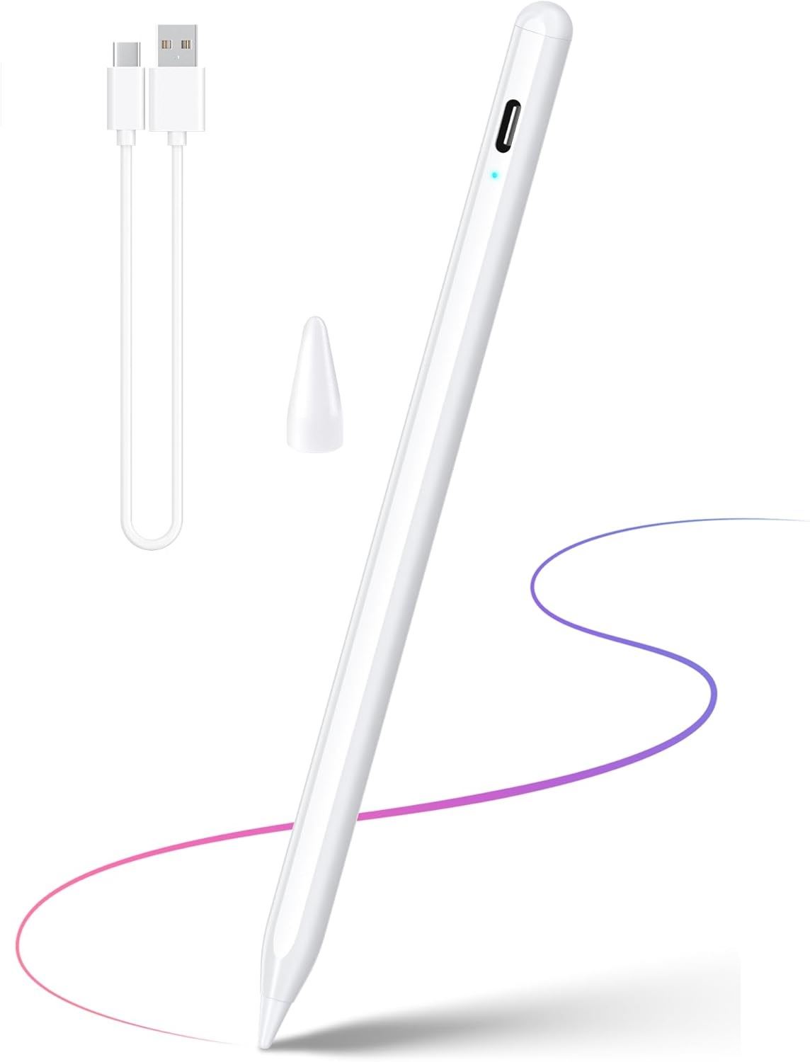 LAPIZ PARA TABLET CAPACITIVO MAGNÉTICO HOCO GM109 RECARGABLE - BLANCO