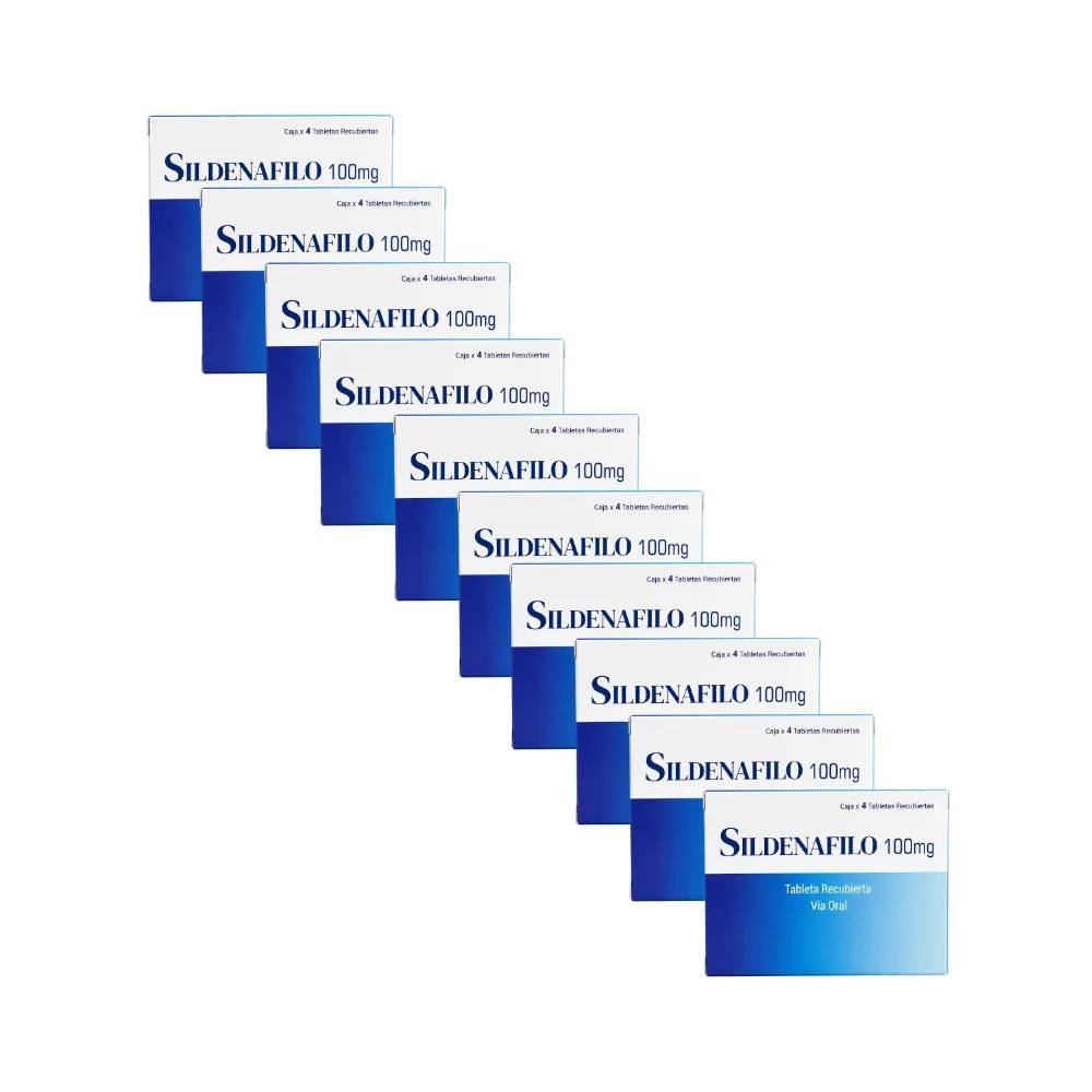 Pack Sildenafilo 100 Mg - Blíster 4 Tabletas Recubiertas 10 Und