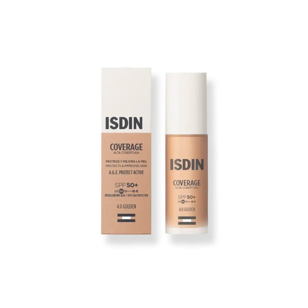 Base de maquillaje Alta Cobertura Isdin 4.0 Golden - 30 g