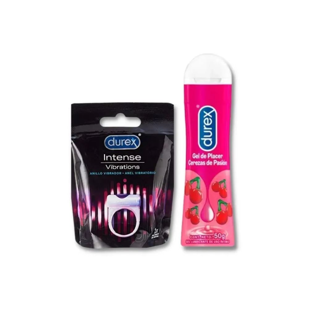 Pack Lubricante Durex Cereza 50 Ml + Anillo Vibrador Durex