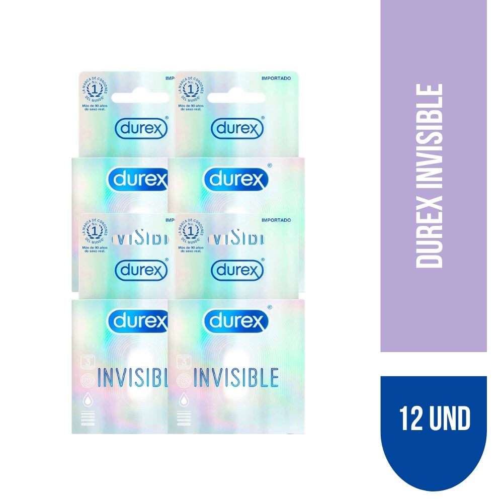 DUREX INVISIBLE - PACK 12 CONDONES