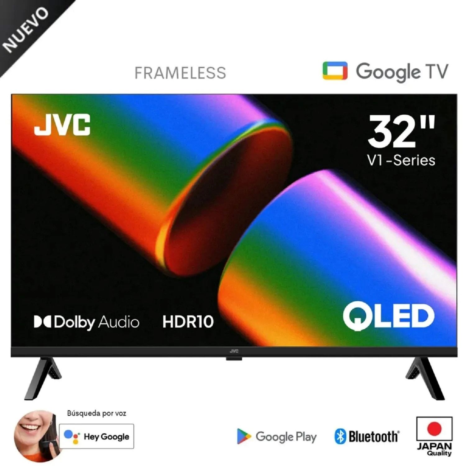 Televisor JVC 32” QLED Google TV FHD LT-32KM1584 (Modelo 2025)