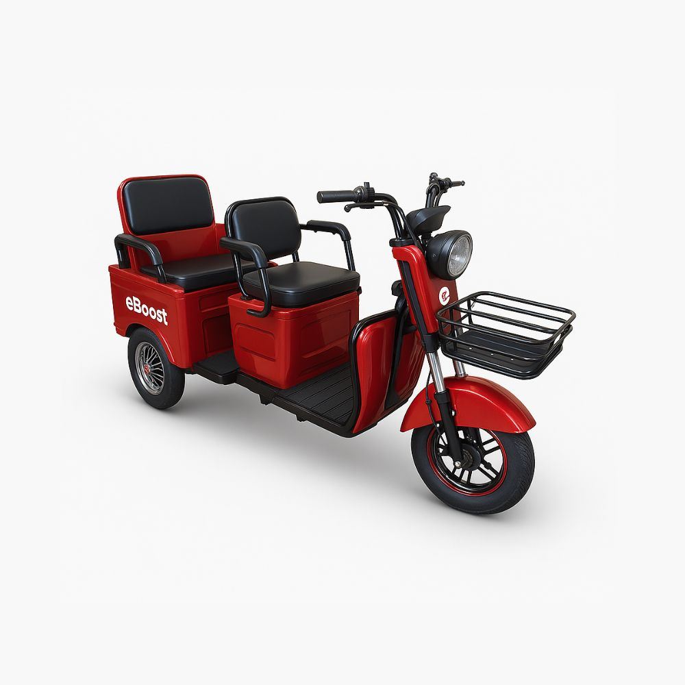 TRIMOTO ELECTRICA CARGO BIKER RUSTER ROJO (ENTREGA INMEDIATA