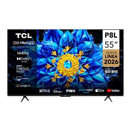 Televisor TCL 55'' Premium QD-Mini LED Google TV 55P8L Año 2026