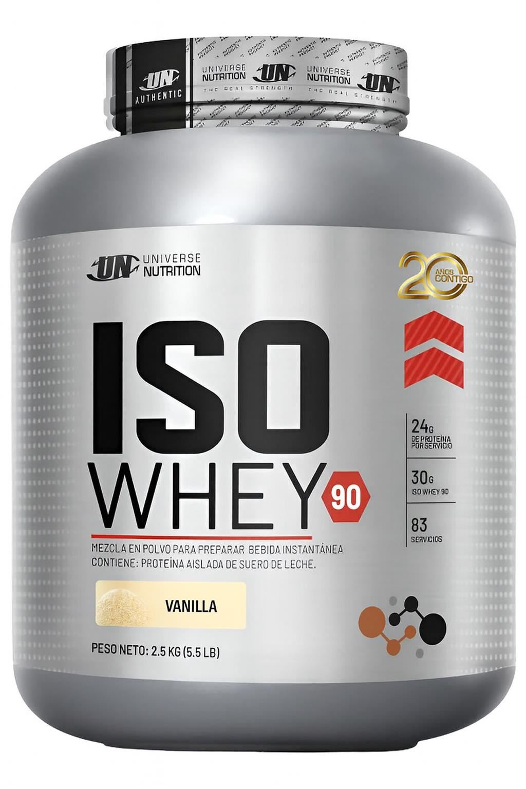 ISO WHEY 90 2.5 KG - PROTEÍNA ISOLATE VAINILLA