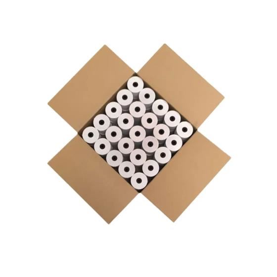Caja 100 rollos 57x40 contómetro papel térmico 57x40mm 55gr