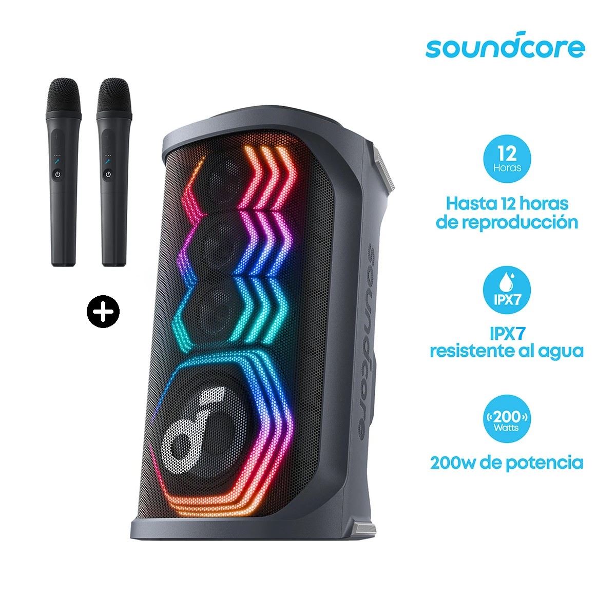 Parlante Bluetooth Rave 3S Soundcore by Anker con 2 Micrófonos