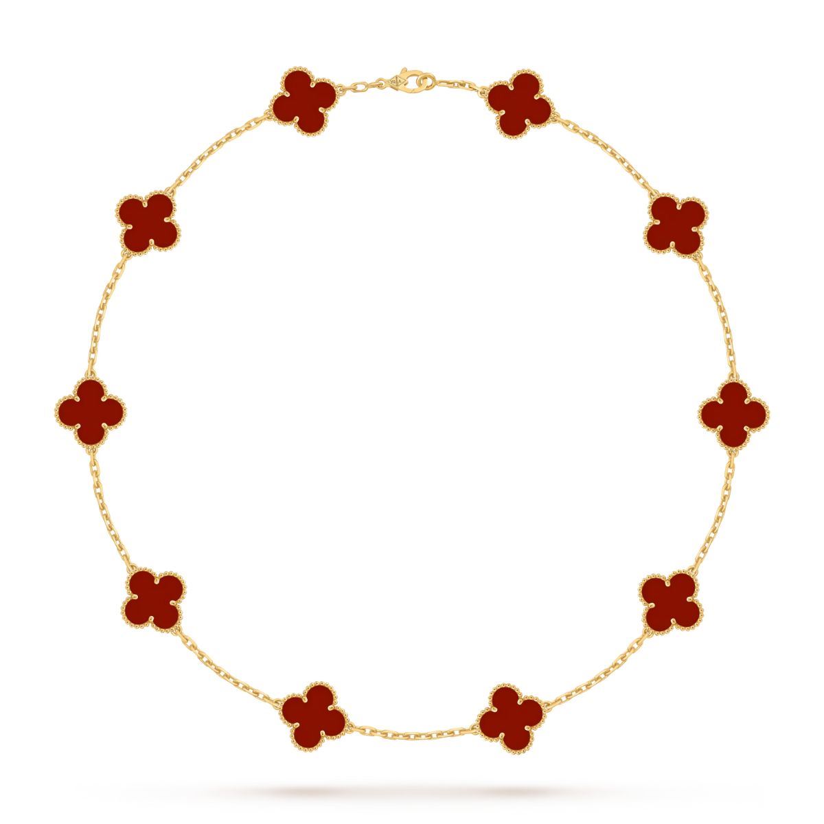 Collar Alhambra Rojo Van Cleef Style