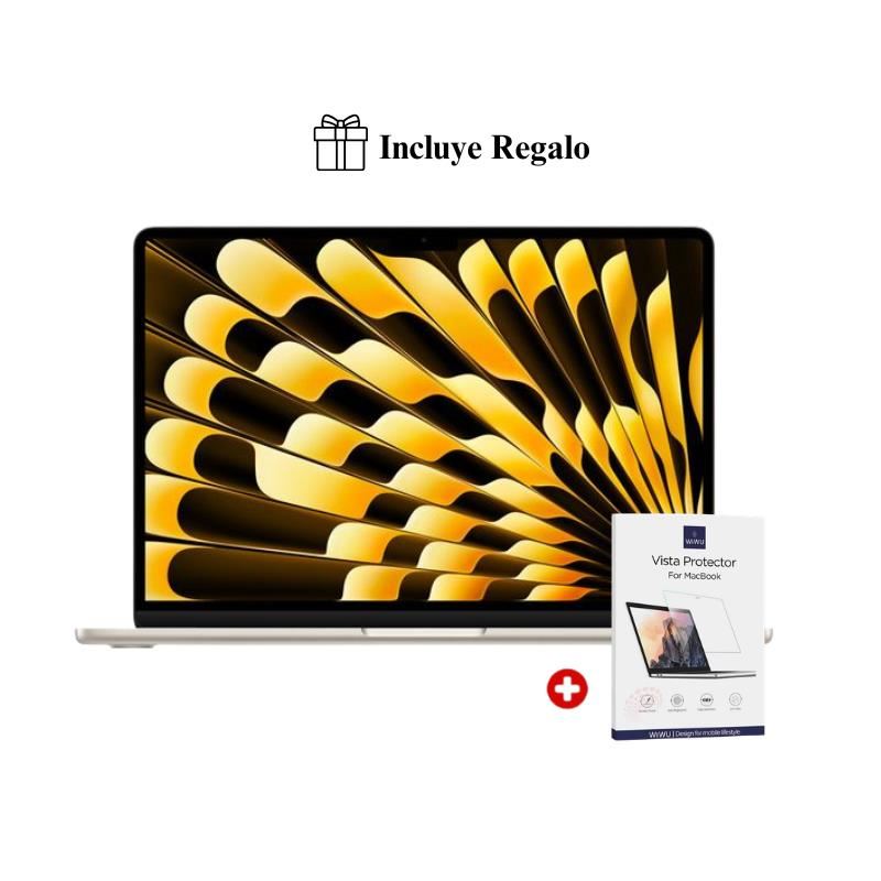 Apple MacBook Air 13″ M5 16GB RAM 512GB SSD Liquid Retina (Teclado Inglés) Starlight + Regalo