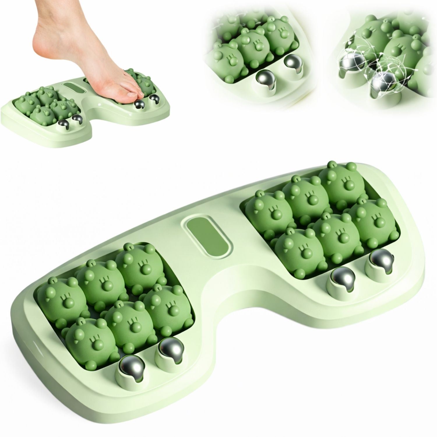 Masajeador de Pies para Fascitis Plantar con Acupresión, Reflexología, Base Antideslizante y Terapia Magnética