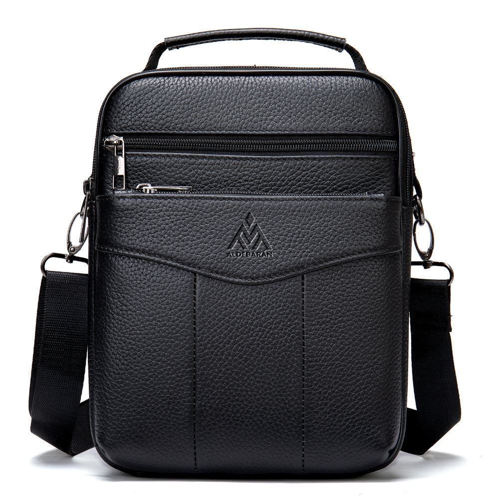 Morral De Cuero Vacuno Aldebarán 7456 Negro