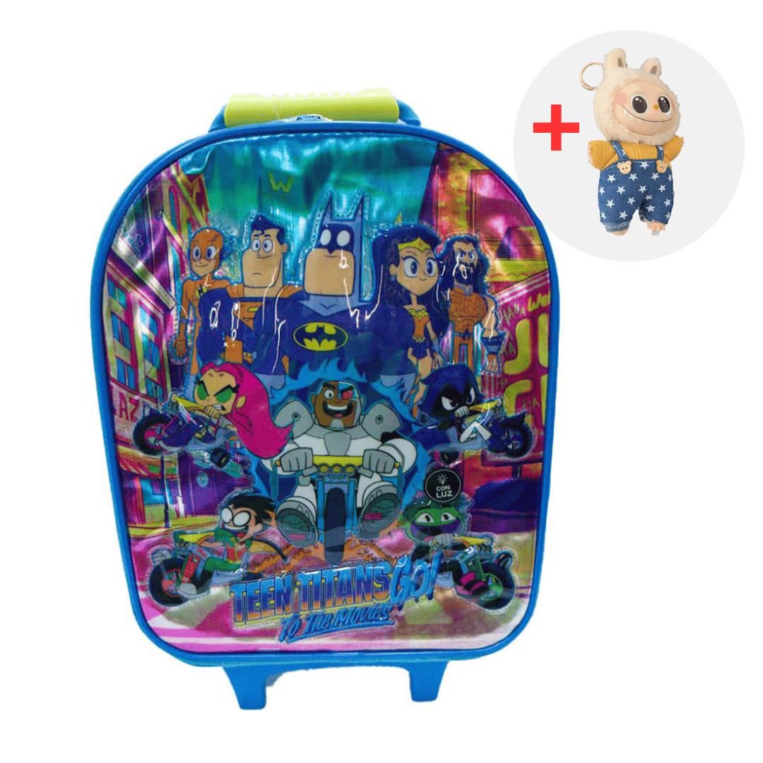 MALETA ESCOLAR KIDDO TITANS GO + LABUBU