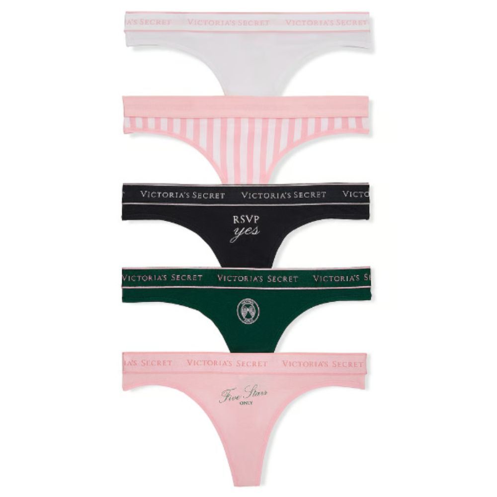 CALZON TANGA VICTORIA’S SECRET PACKX5 COLORS T-L