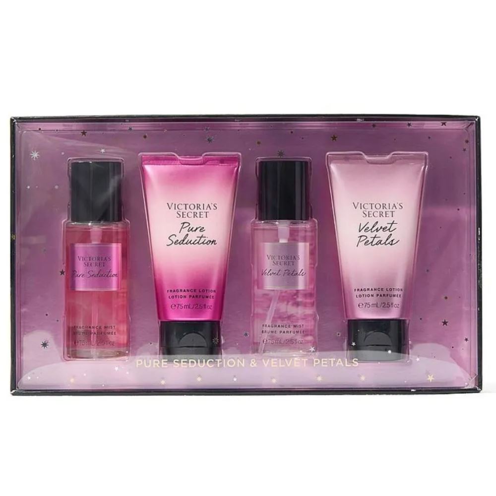 SET DE REGALO VICTORIA SECRET 4 PIEZAS MINI MIST Y LOCION