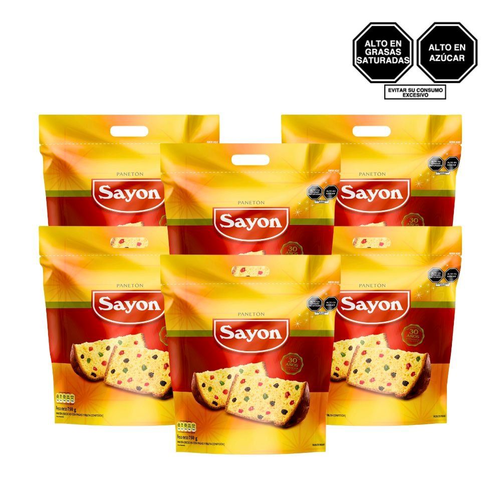 SAYON PANETON 750GR BOLSA 6u