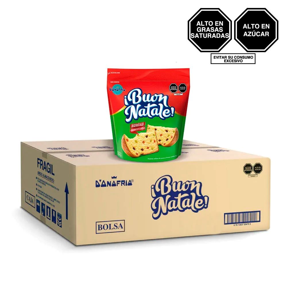 Panetón Boun Natale Bolsa 750g Caja 6u