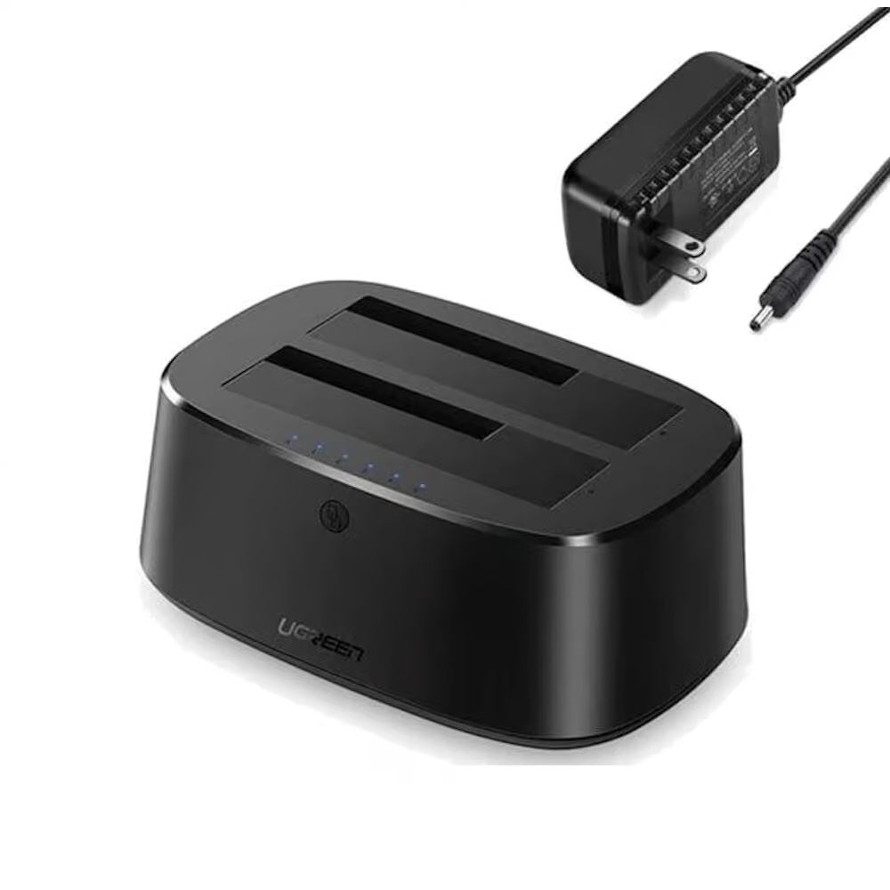 UGREEN Docking Station Dual-Bay USB 3.0 a SATA Clonación Offline HDD SSD 2.5" 3.5" CM198 - 60737