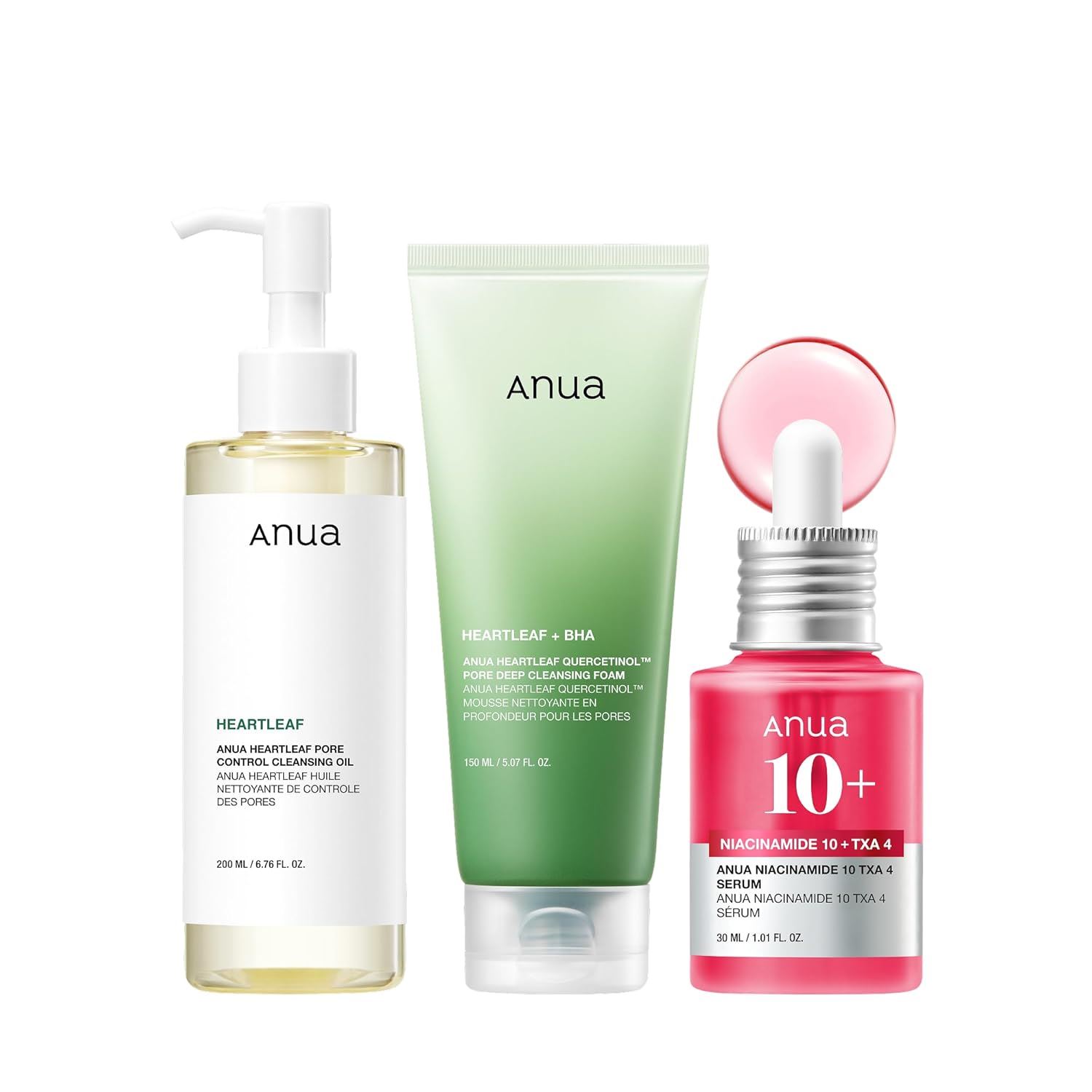 Anua - Set para principiantes «Glass Skin» de 3 pasos