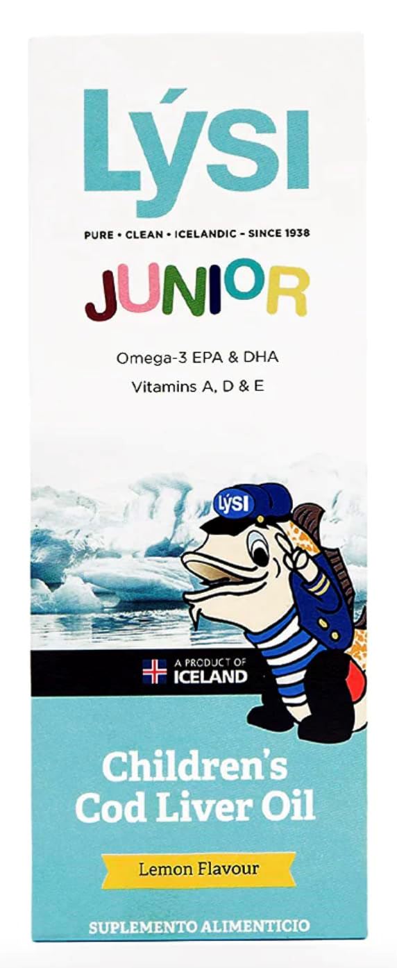 Lýsi Junior Children's Cod Liver Oil Lemon – Aceite de Hígado de Bacalao para Niños