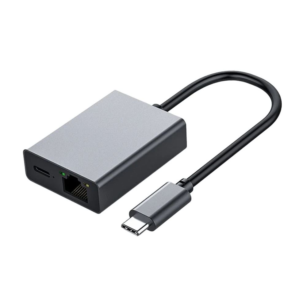 Hub Adaptador de Red Tipo C a Rj45 1000Mbps Gigabit carga PD100W