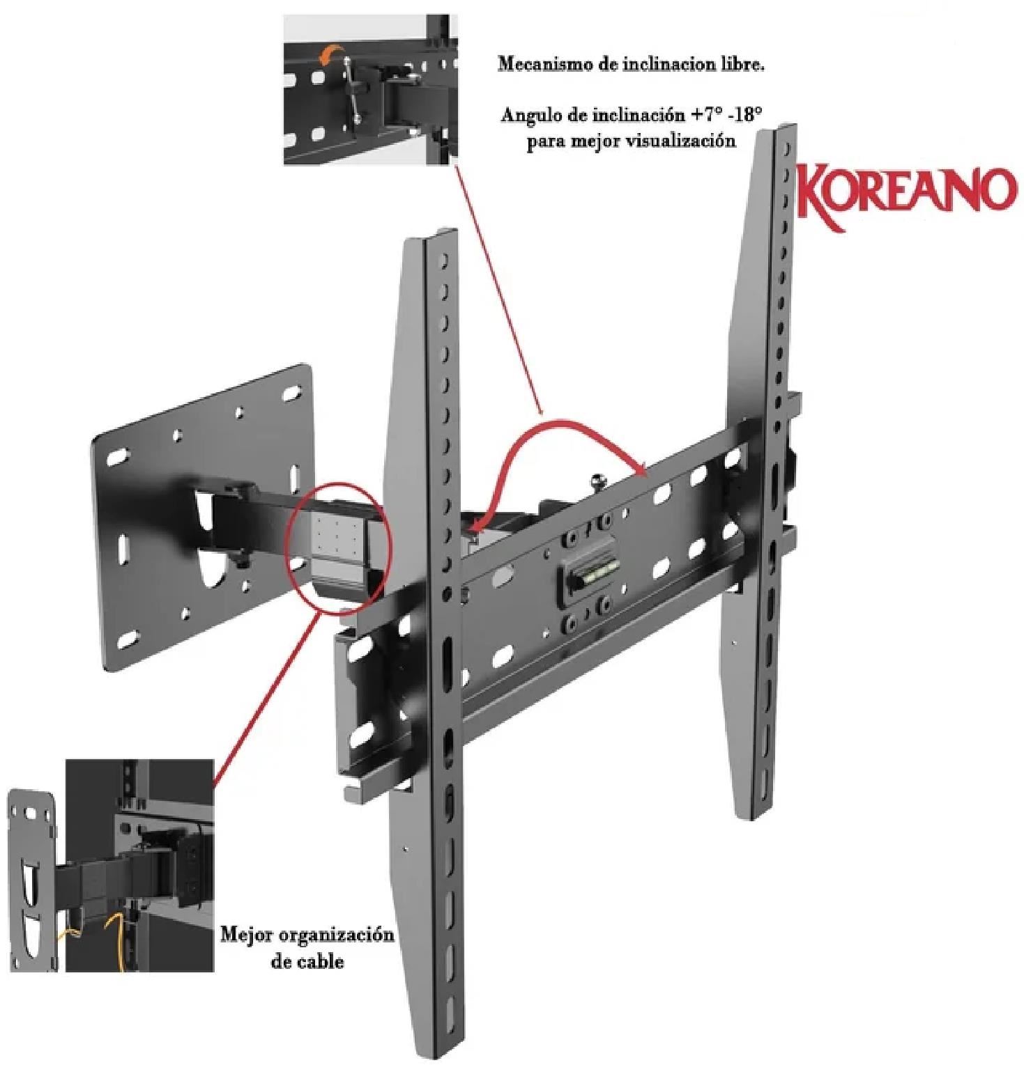 Rack Móvil Koreano para TV de (32” a 60”) Pulgadas - UBK70