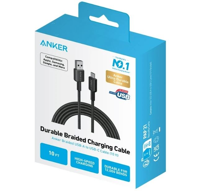 Cable Anker A to C 10ft negro a81h7h11-1