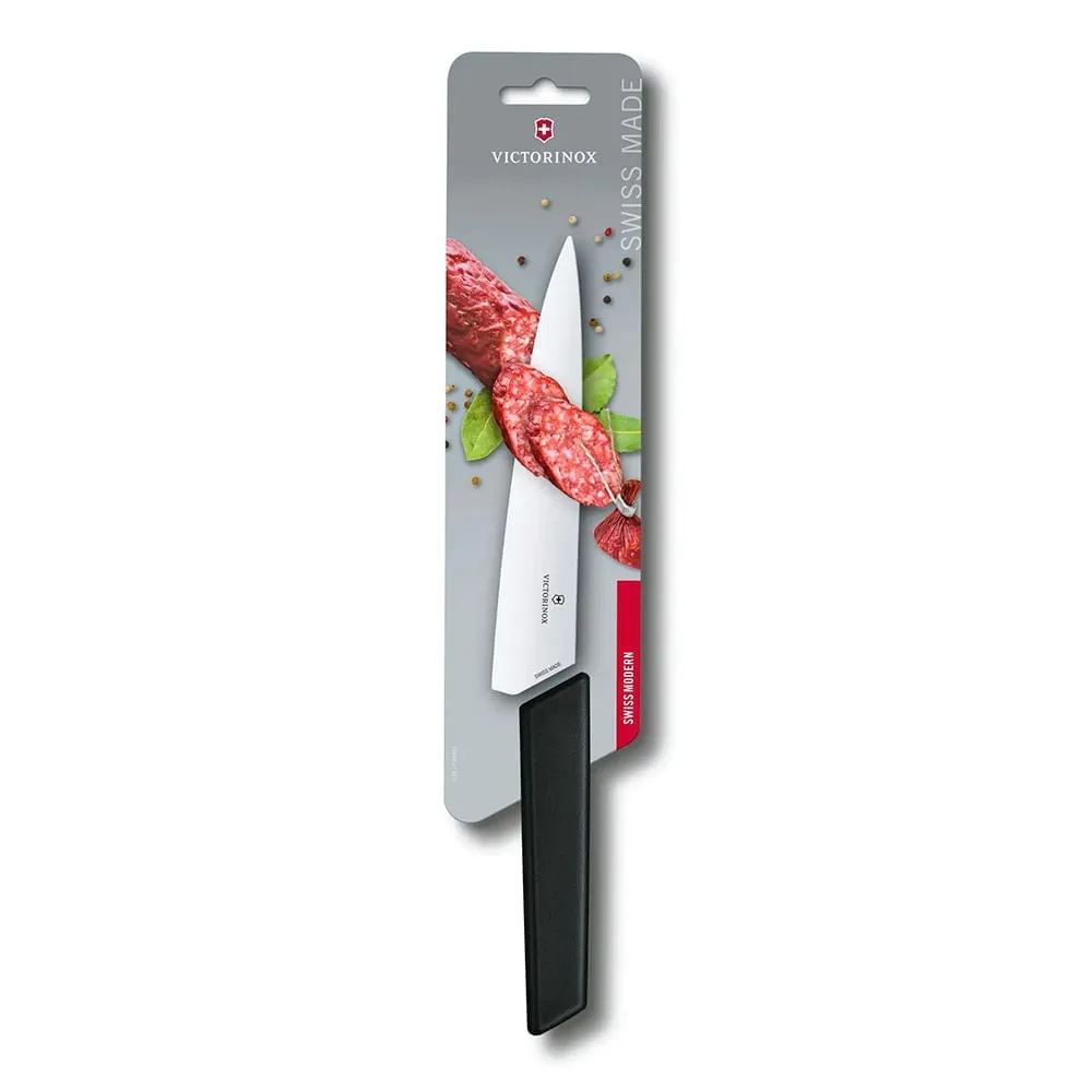 Cuchillo Para Trinchar Swiss Modern 19 Cm En Blister Color Negro