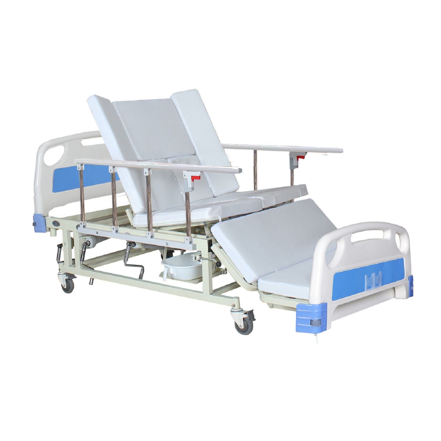 Cama Clínica Manual 4 posiciones y silla cardiaca