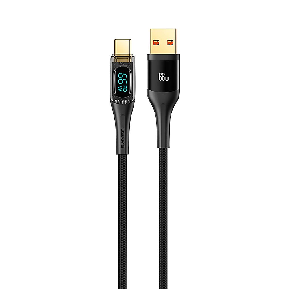 Cable celular rápido USAMS USB a Type-C 66w Digital 1.2m Neg