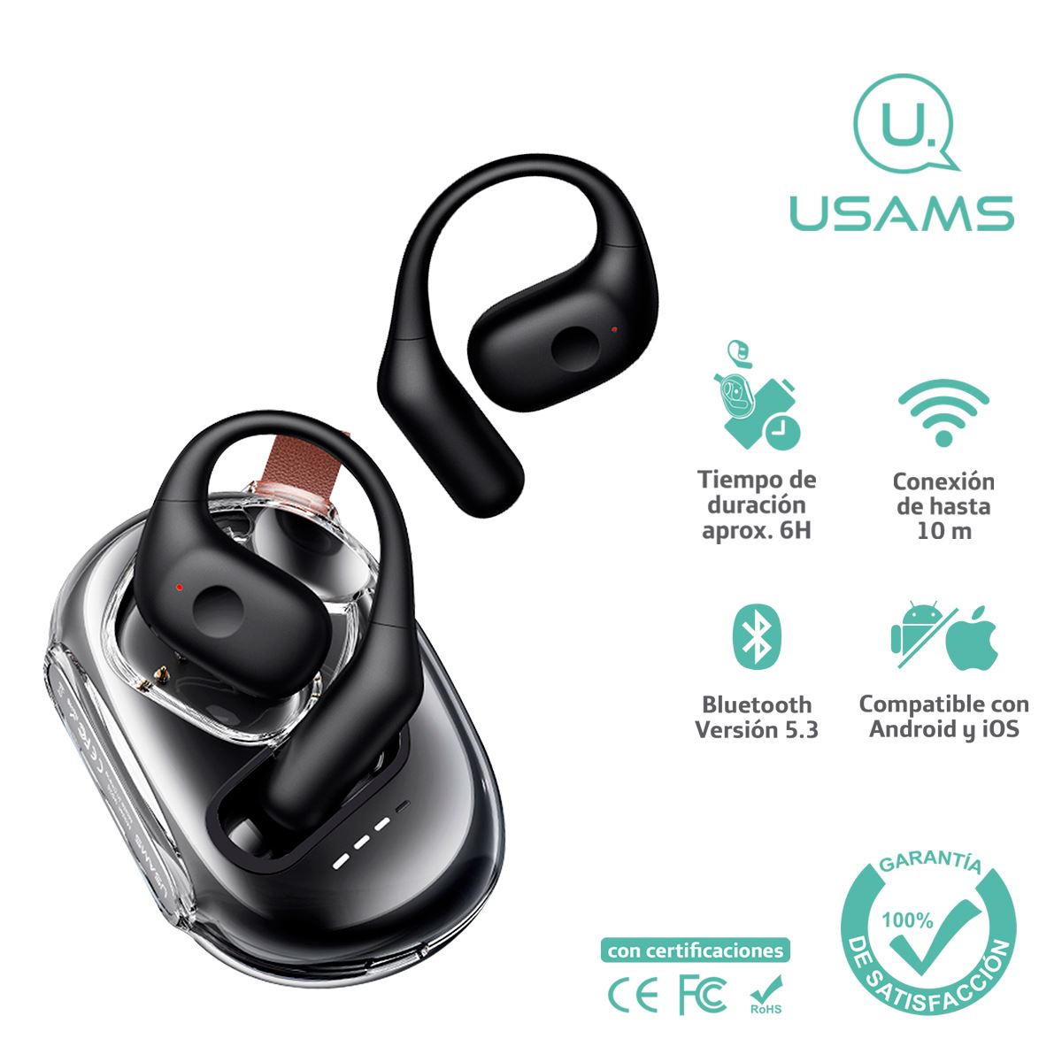 Audífonos auriculares inalámbricos deporte USAMS 5.3 Ne UG26