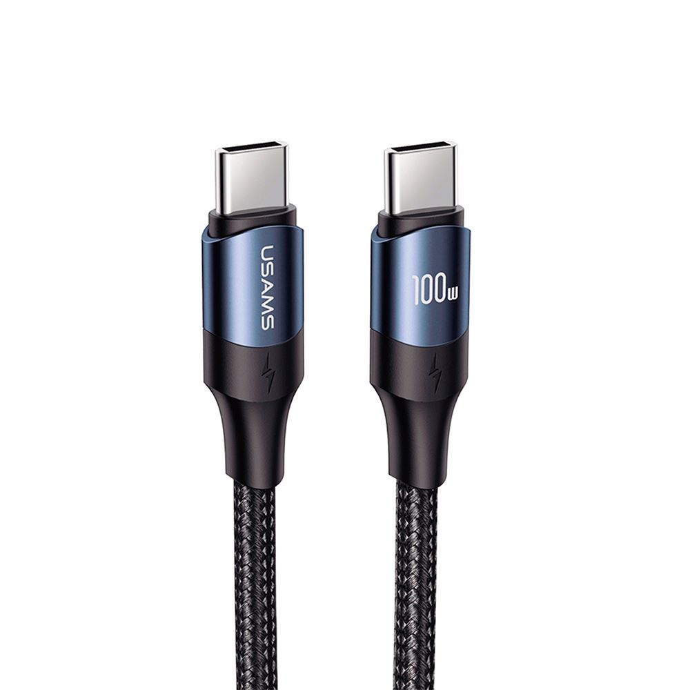 Cable celular carga rápida Type-C a Type-C 100W 2m Negro U71